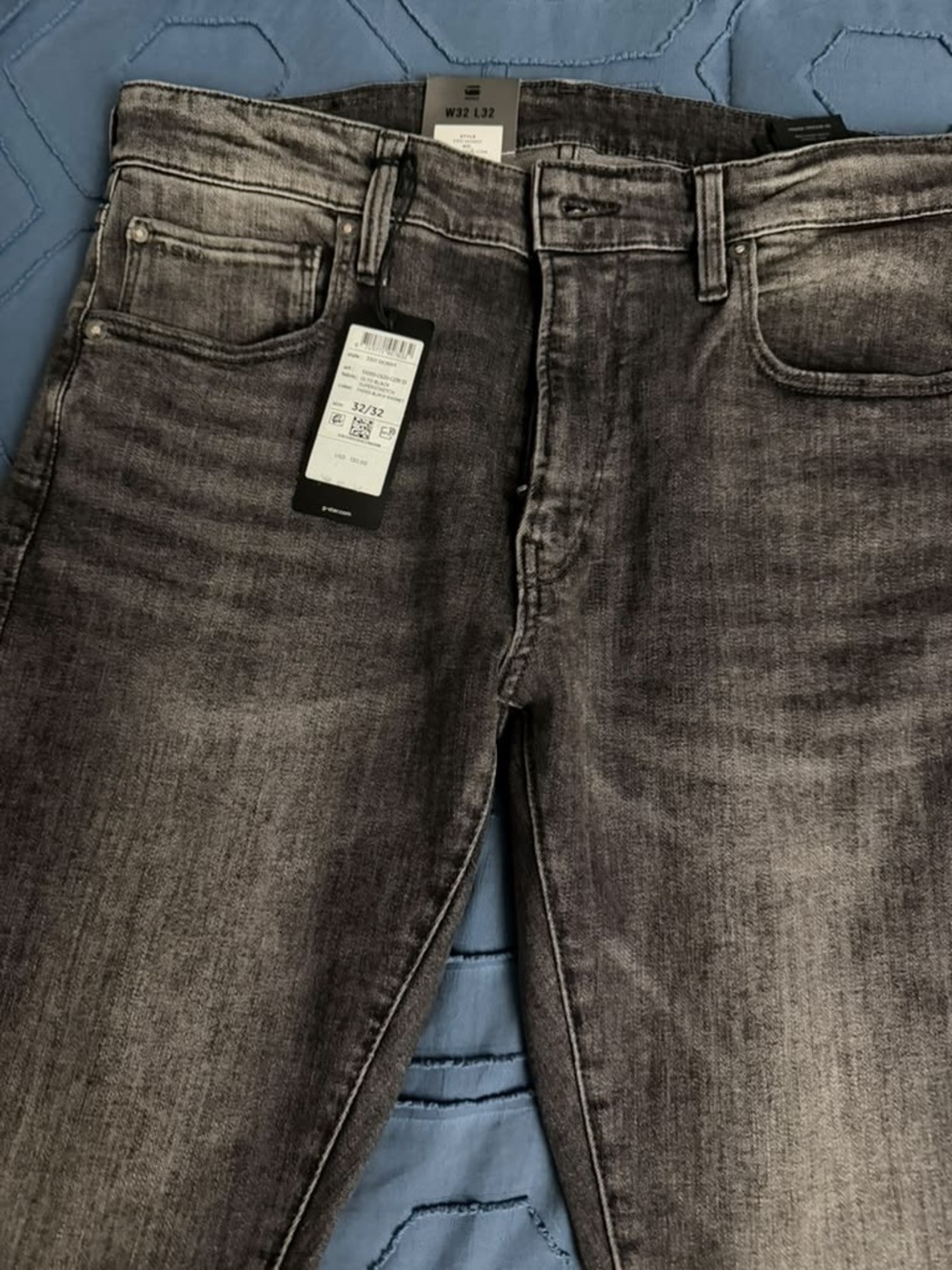 Men's Grey Washed G Star Jeans - Classic Fit